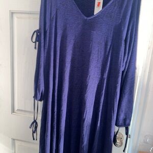 Torrid blueish-purple dress Long Sleeve Dress